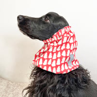 中型犬用スヌード|  可愛い雪だるまがいっぱいのスヌード