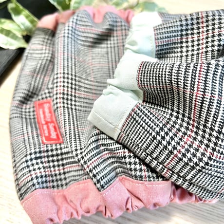 【専用】中型犬用スヌード|起毛グレンチェック|2枚セット