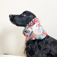 中型犬用スヌード|ユニオンジャックとロンドンアイテム|ブラウン