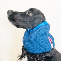 中型犬用スヌード|リネンワッフル素材のカジュアルスヌード|インクブルー