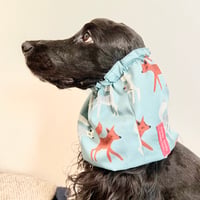 中型犬用スヌード|  北欧風アースカラーのキツネさん柄