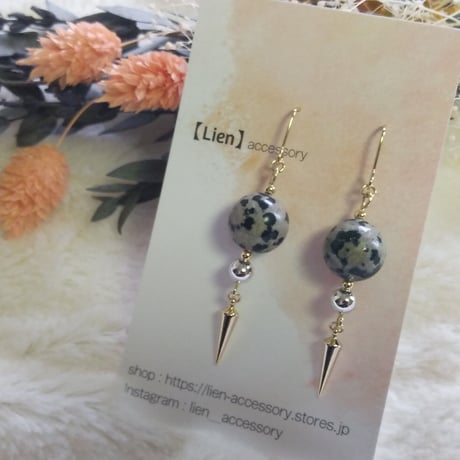 天然石ピアス/イヤリング