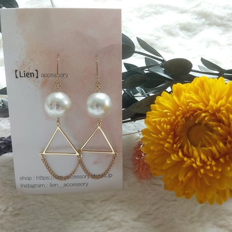 pearl&chainピアス/イヤリング