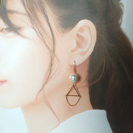 pearl&chainピアス/イヤリング