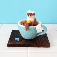カワウソのミルクティー風呂