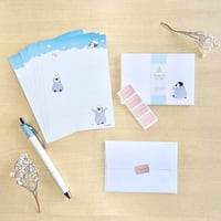 こぺんぎんミニレターセット－バスタイム－