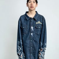 damage denim shirts