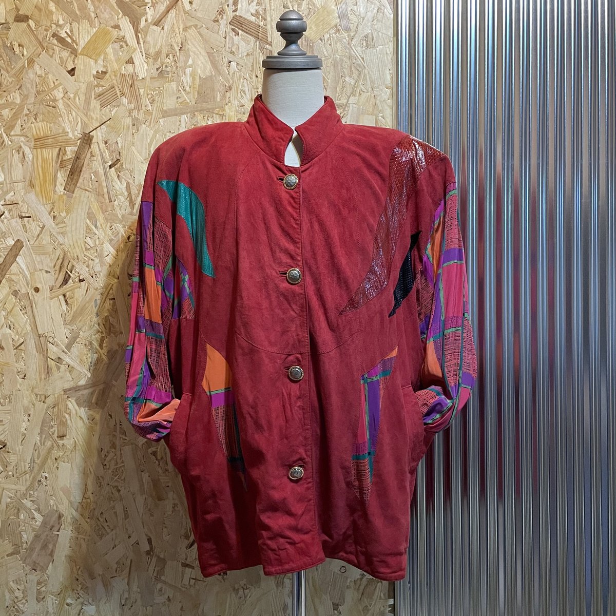 Jutta Covian Mixed Fabric Jacket | Poopiesinc