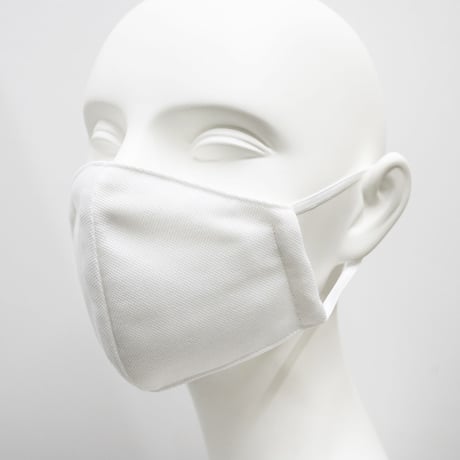 洗えるマスク（鹿の子タイプ）ホワイト 2枚セット