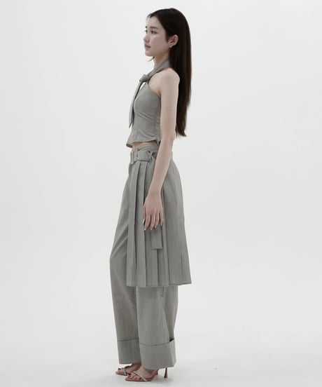 2way pleats slacks pants