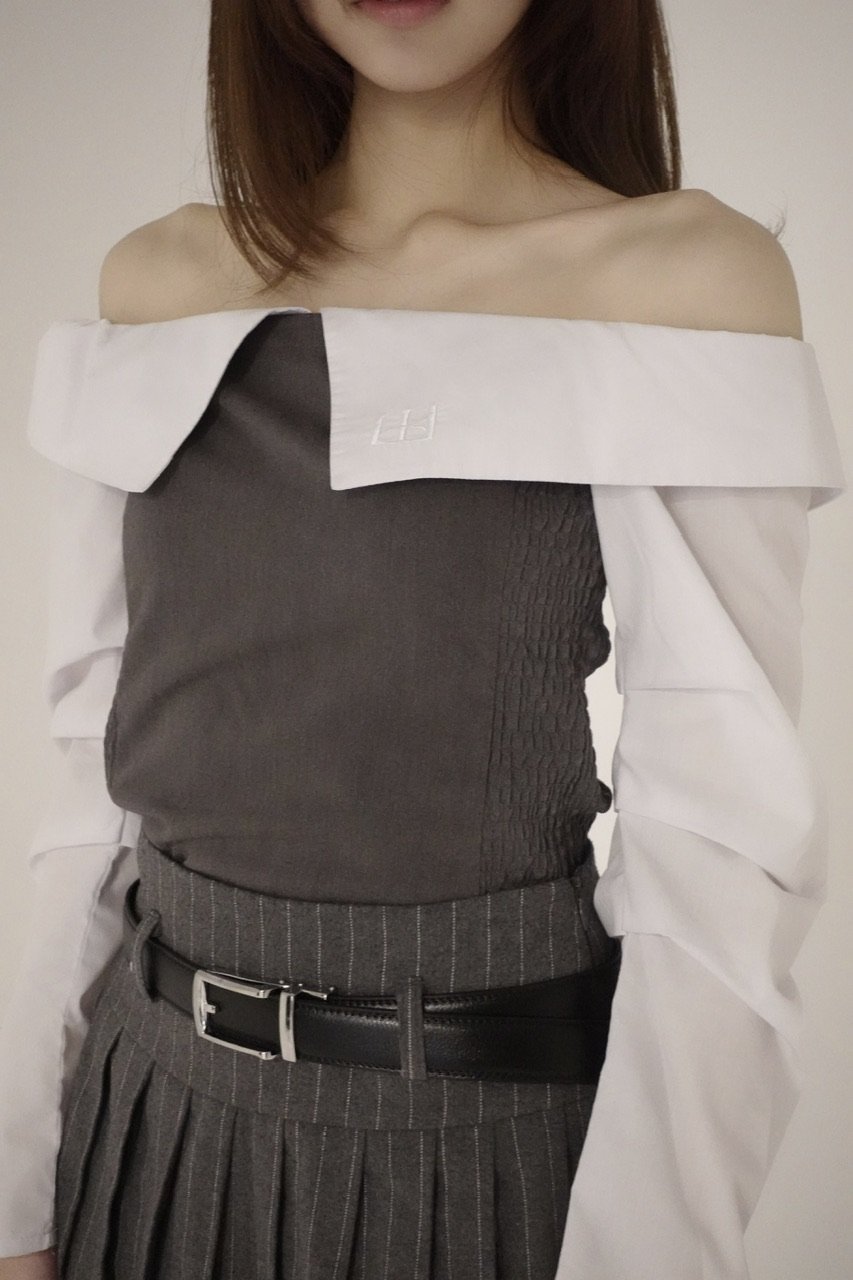 トップス kiss the club offshoulder curve shirt offshoulder curve shirt | KISS THE CLUB