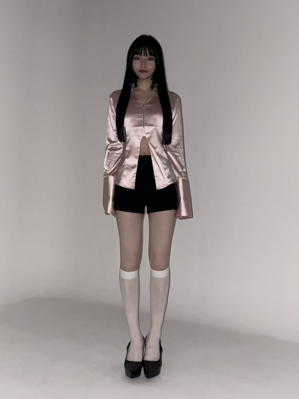 satin luxe shirt | KISS THE CLUB