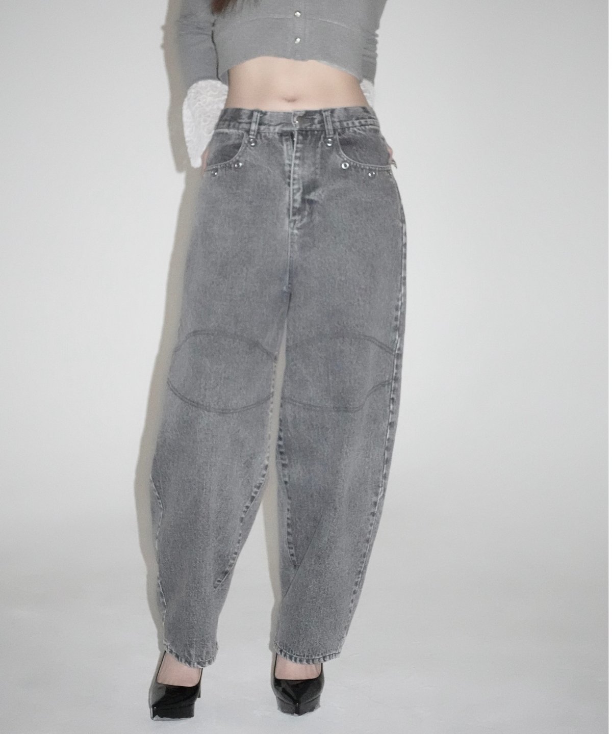 grommet wide pants | KISS THE CLUB
