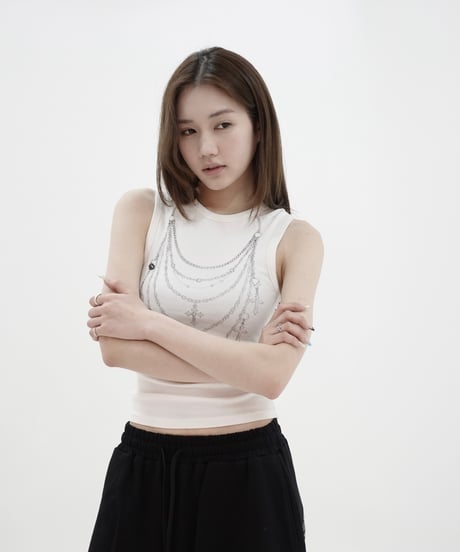 charm print tank top