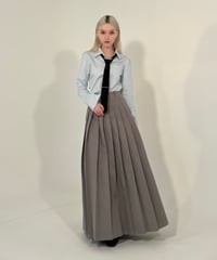 long pleats skirt