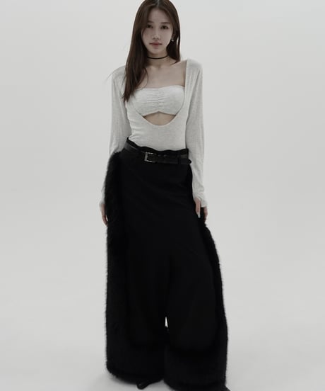 fur loose pants
