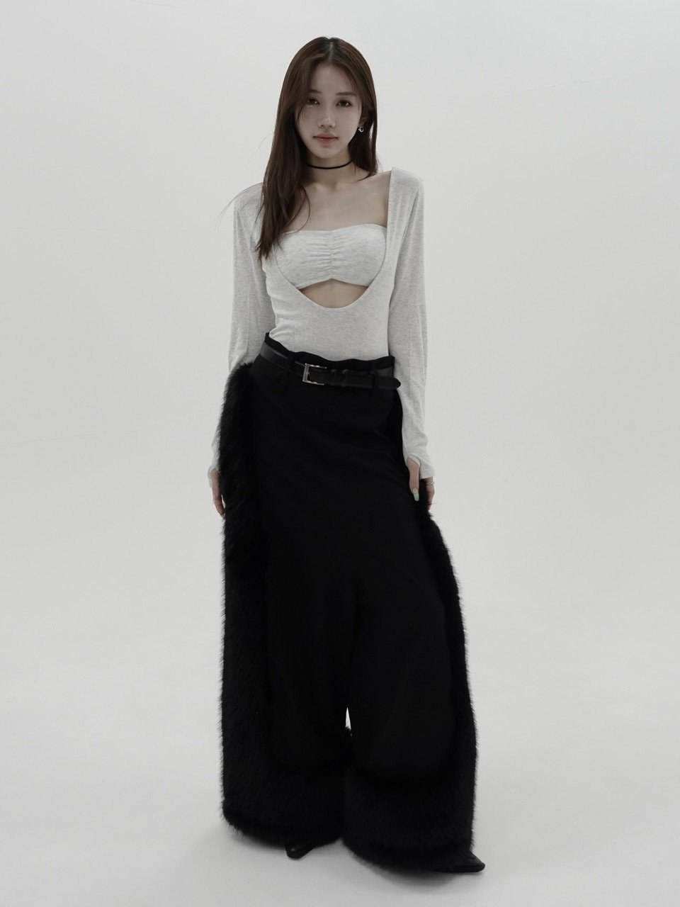 fur loose pants | KISS THE CLUB