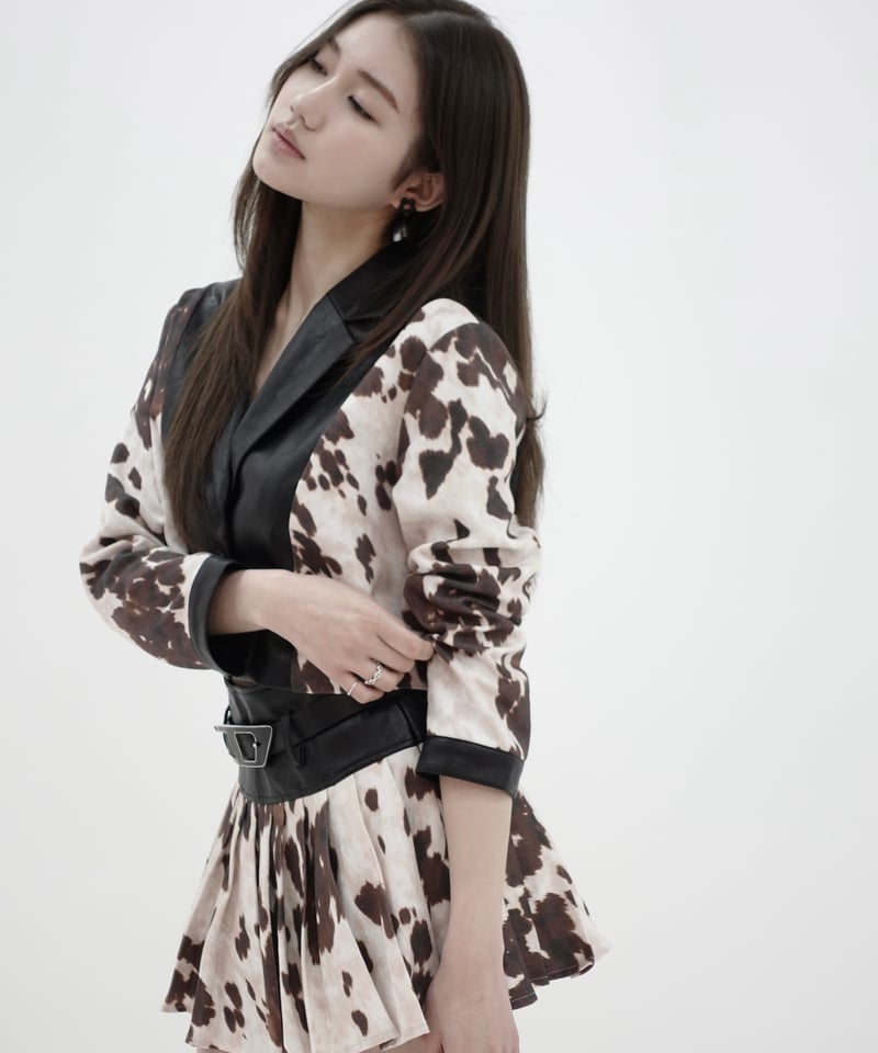 leather short jacket | KISS THE CLUB