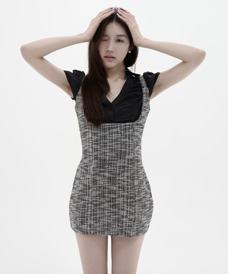 KISS THE CLUB レイヤードミニワンピース　チェック layerd mini onepiece | KISS THE CLUB