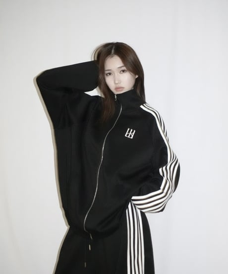 line unisex jersey jacket (black)