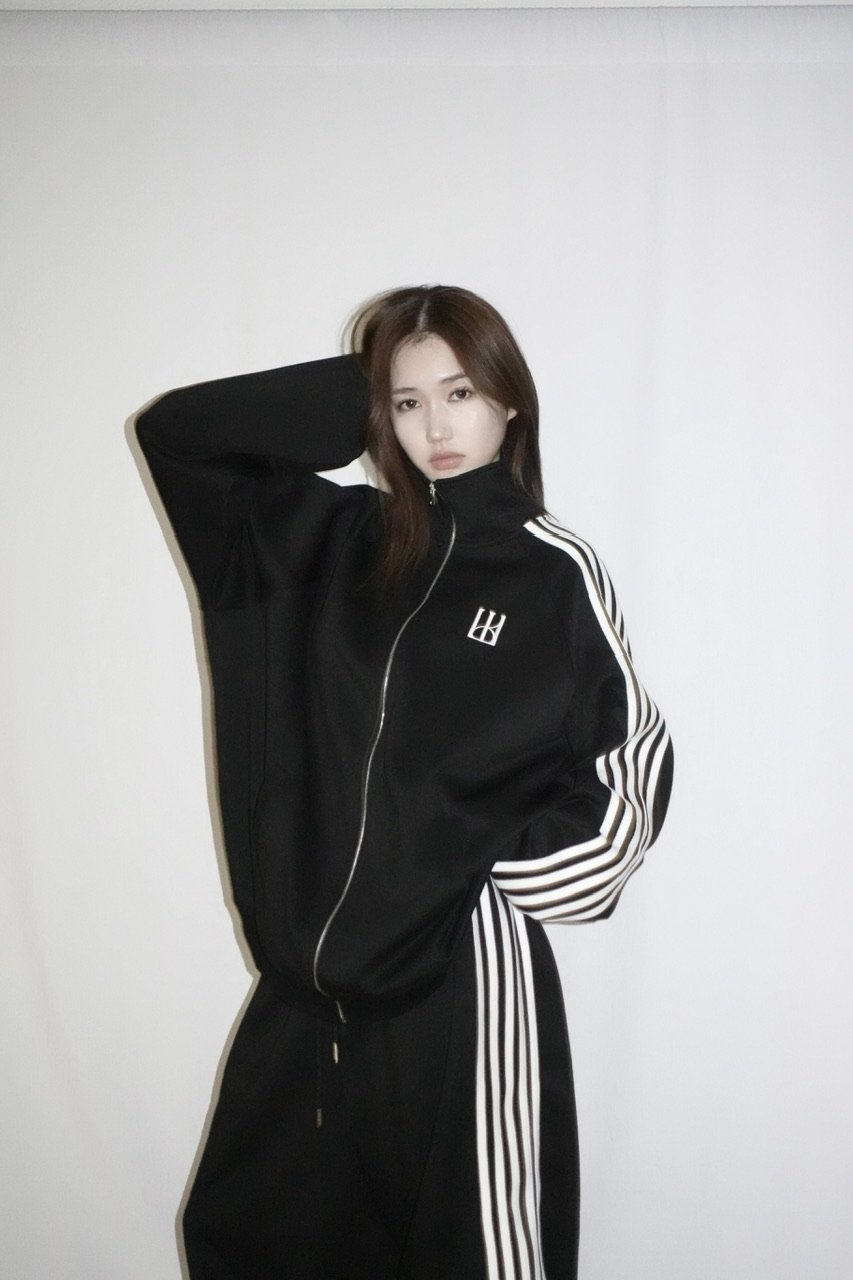 トップス KISS THE CLUB line unisex jersey line unisex jersey jacket (black) | KISS THE CLUB