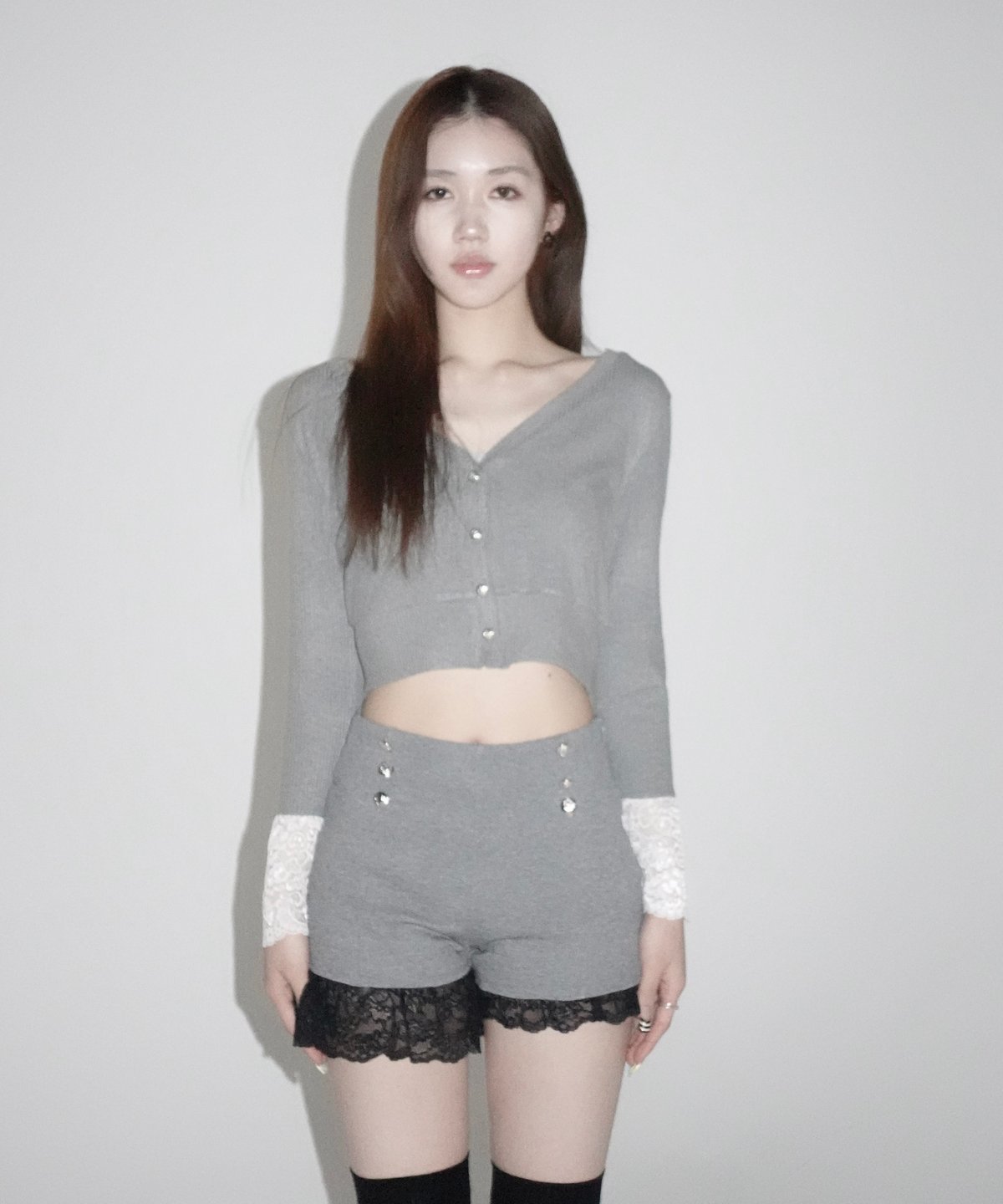lace cropped cardigan | KISS THE CLUB