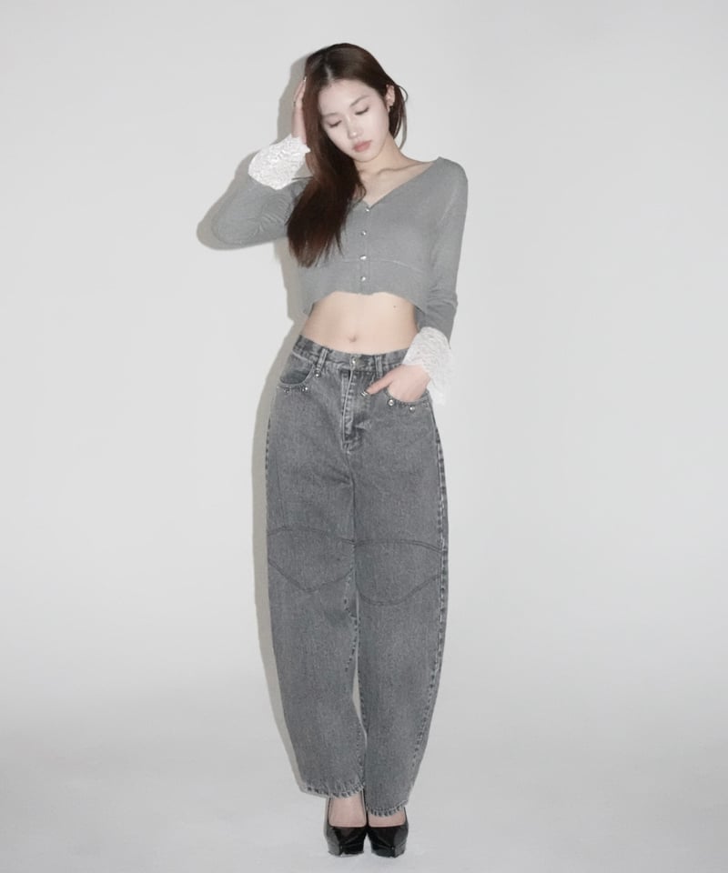 grommet wide pants | KISS THE CLUB