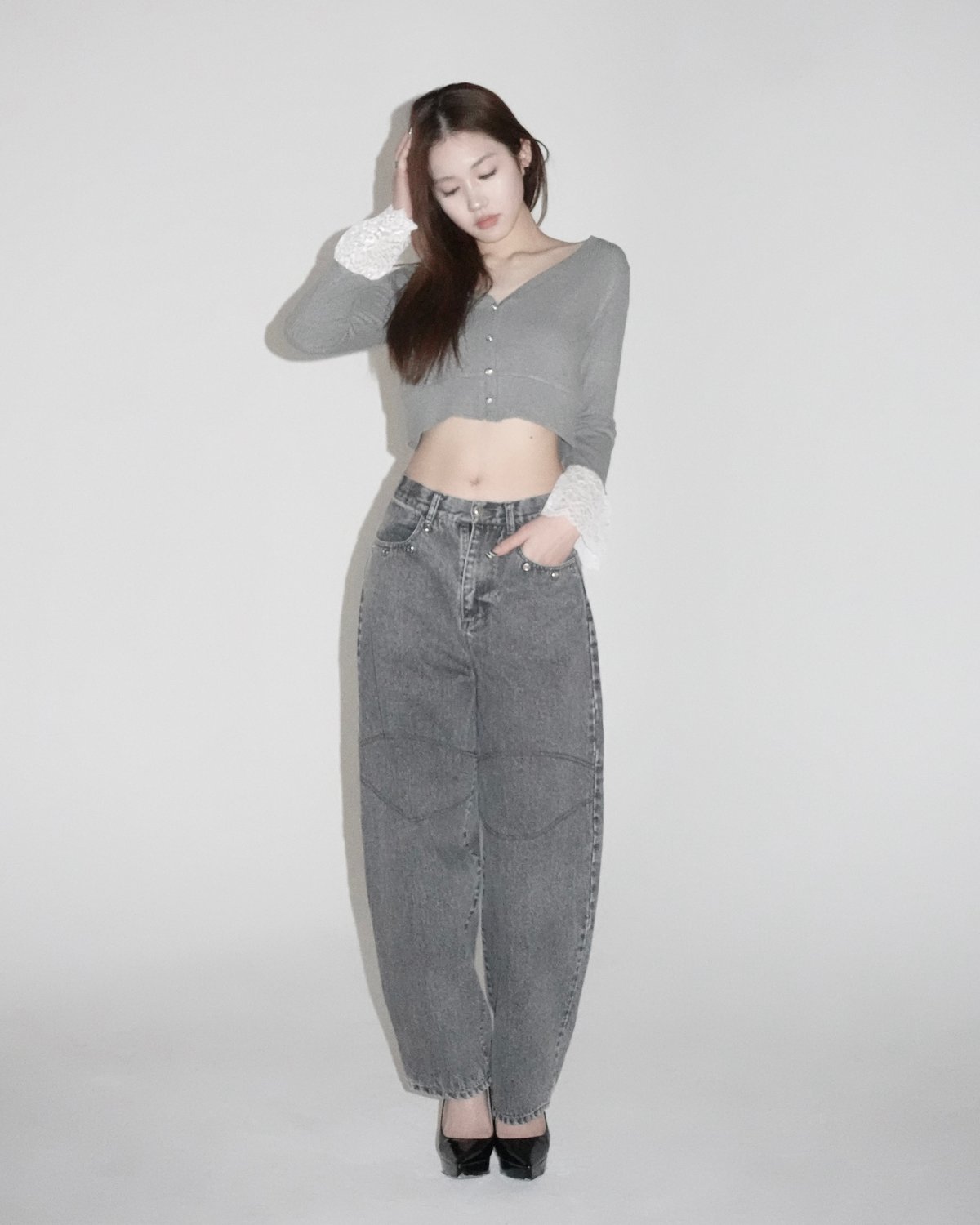 grommet wide pants | KISS THE CLUB