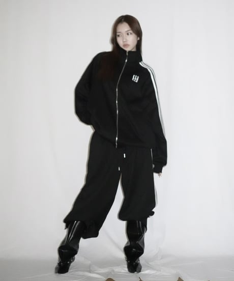 line unisex jersey jacket (black)