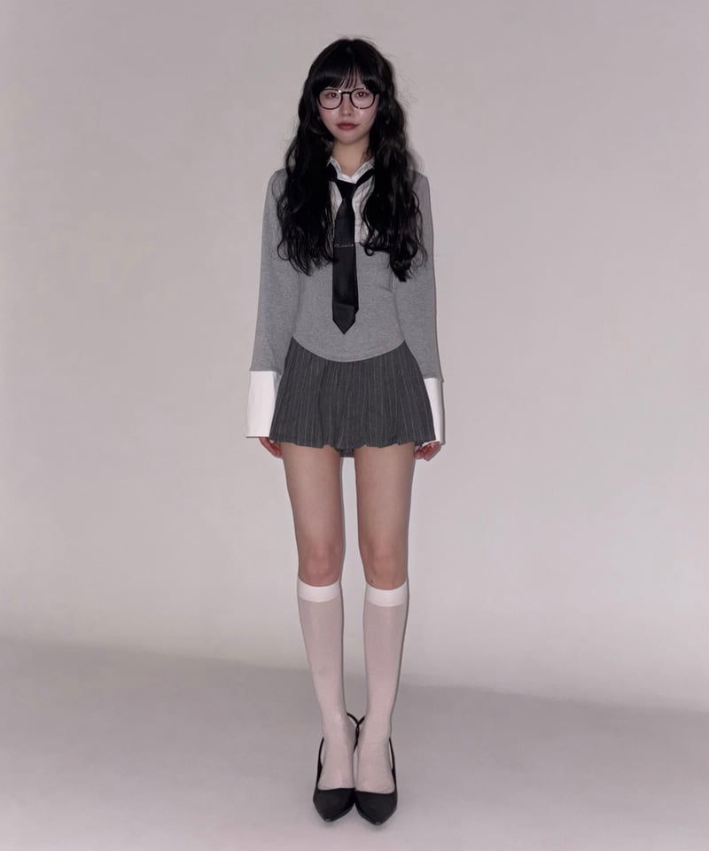 トップス kiss the club lady slim shirt tops black lady slim shirt tops | KISS THE CLUB