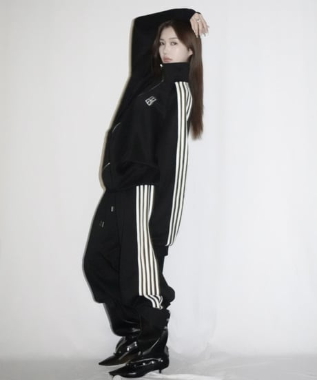 line unisex jersey jacket (black)