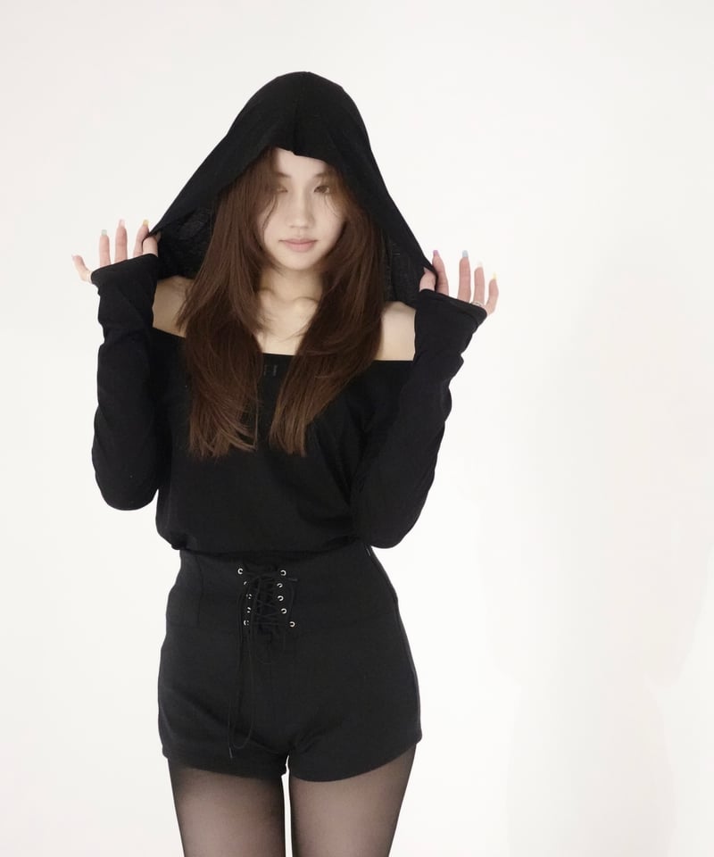 shoulder off hoodie | KISS THE CLUB