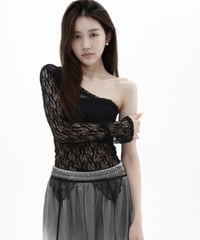lace oneshoulder tops