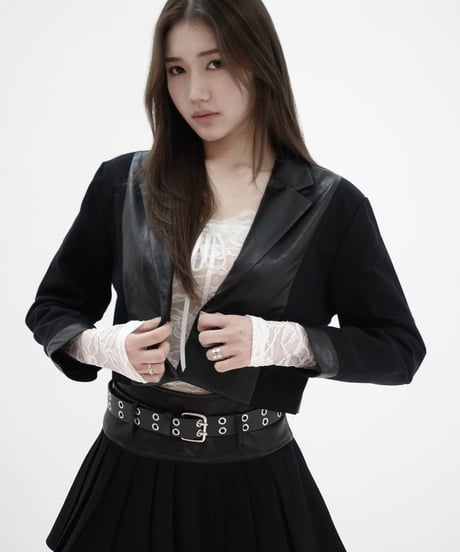 leather short jacket