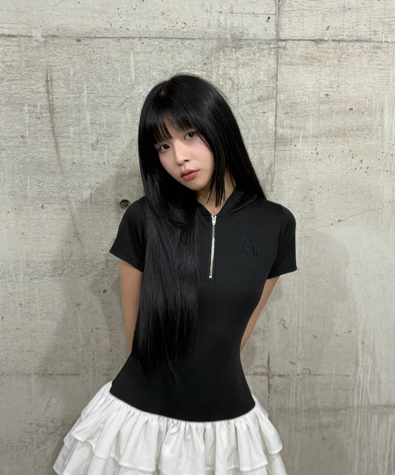 ❤️25新作 新品♡ SelfPortrait 黒ミニワンピース♡　E48 新品 25年新作 SelfPortrait 黒 ミニワンピース