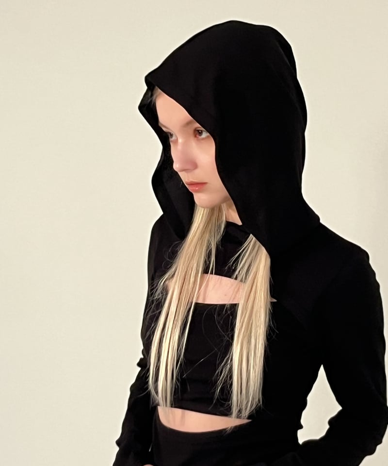 トップス kisstheclub body line hoodie black body line hoodie | KISS THE CLUB