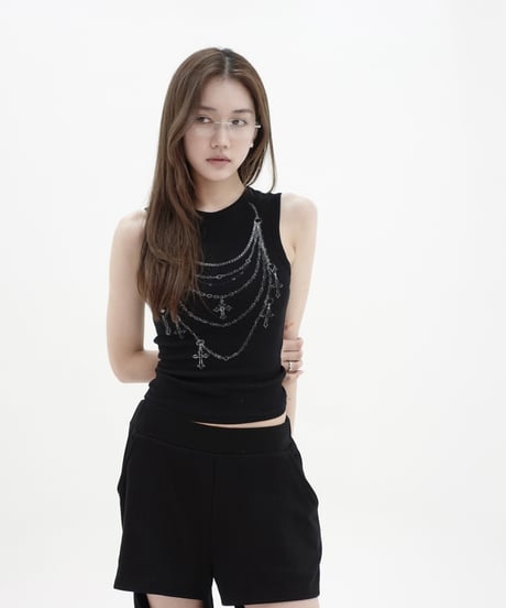 charm print tank top