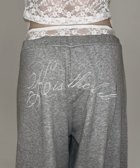 【再入荷】lace sweat pants