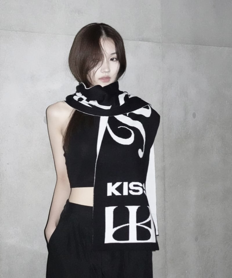 マフラー+ショール MIRROR9 Logo stole muffler signature logo stole | KISS THE CLUB