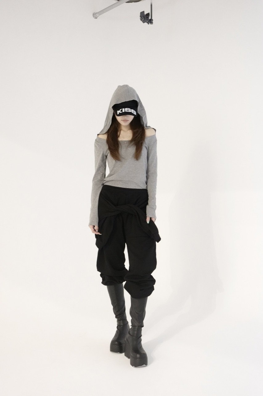 shoulder off hoodie | KISS THE CLUB