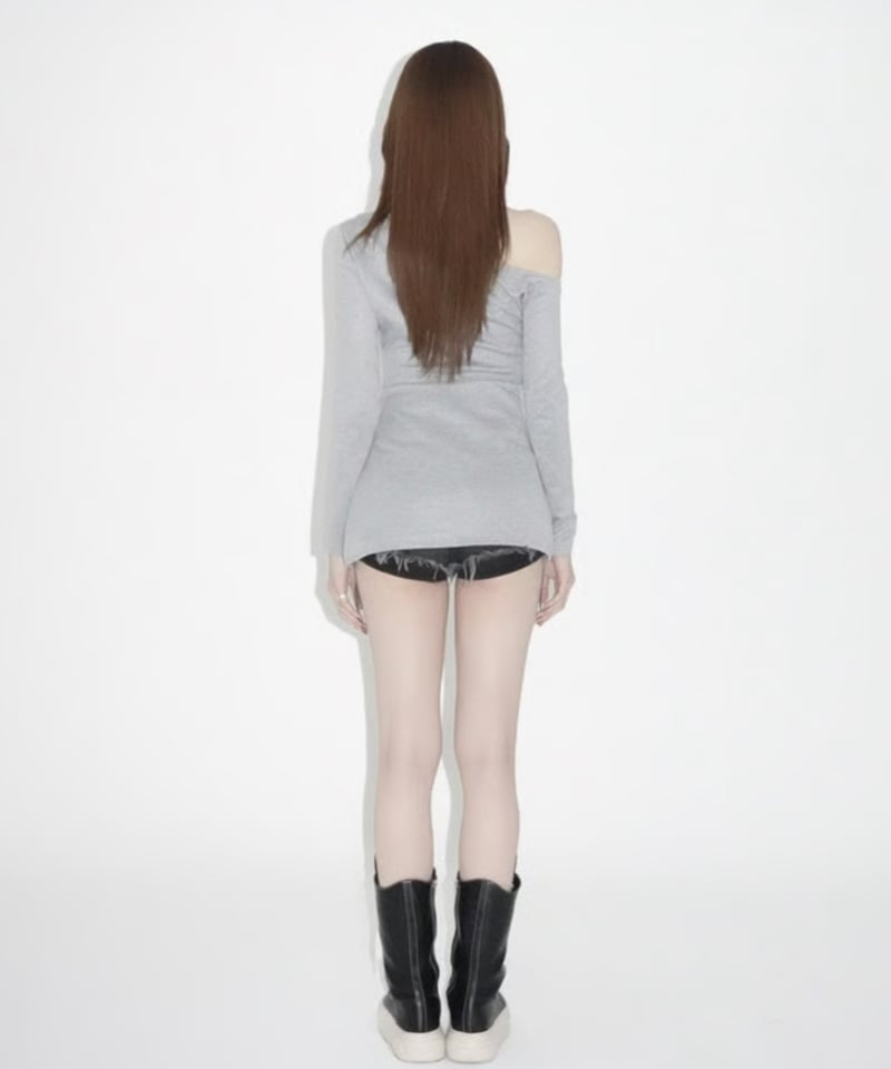 one shoulder zip tunic | KISS THE CLUB