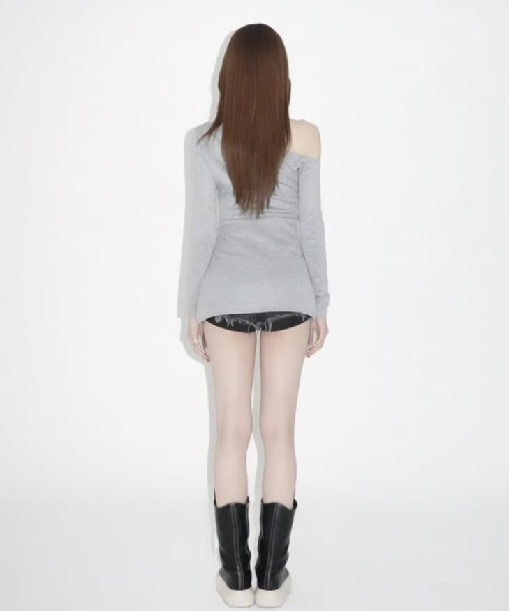 one shoulder zip tunic | KISS THE CLUB