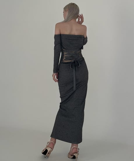 back open knit onepiece
