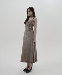 velours waistline dress