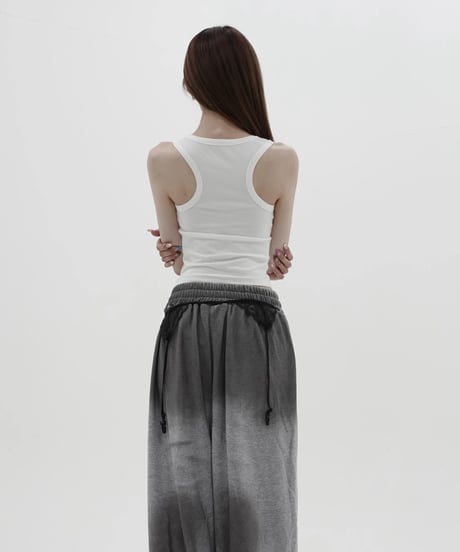 logo rib tank top