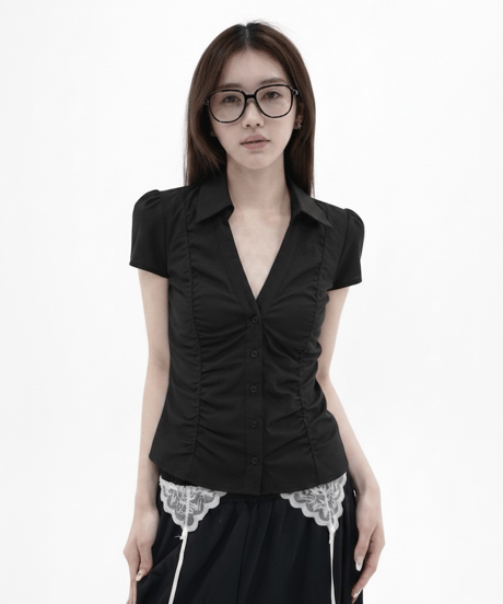 v neck lady shirt