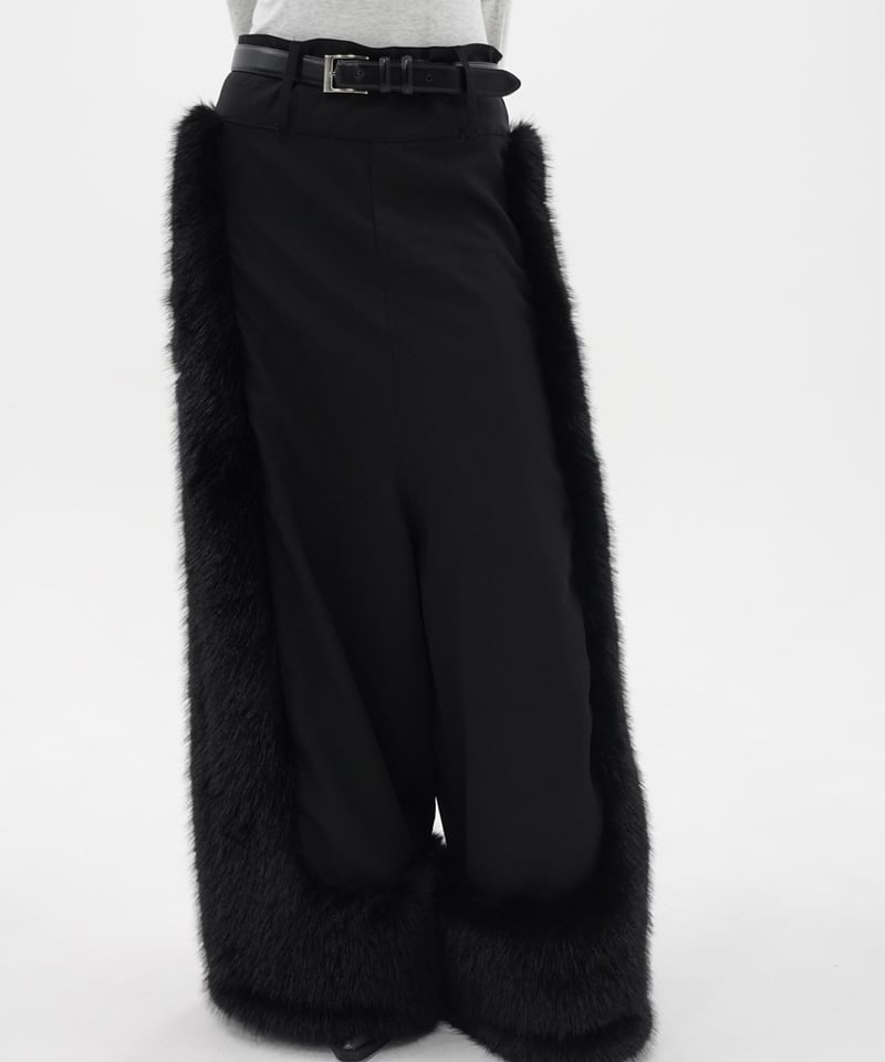 fur loose pants | KISS THE CLUB