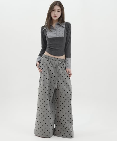 line unisex jersey pants (gray)