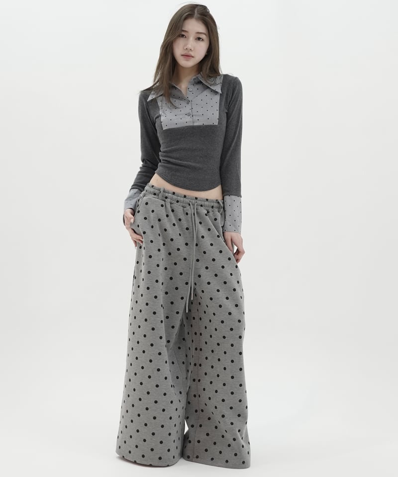 トップス kiss the club line unisex jersey line unisex jersey pants (gray) | KISS THE CLUB