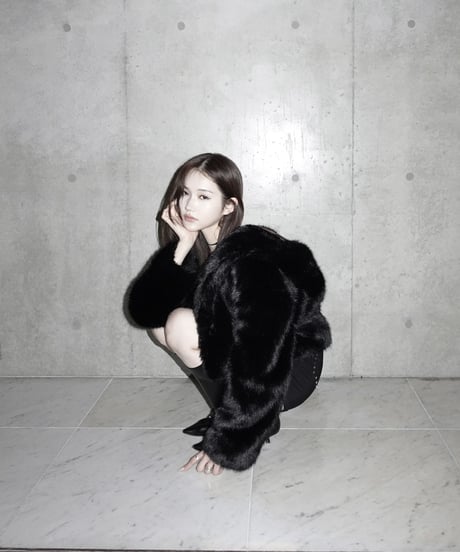 luxury hooded fur coat